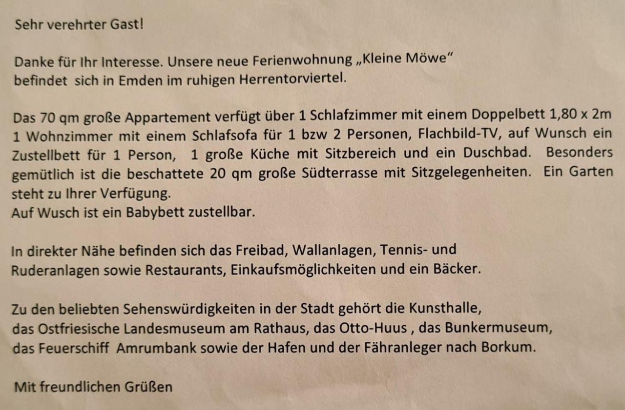 Apartment Kleine Möwe *